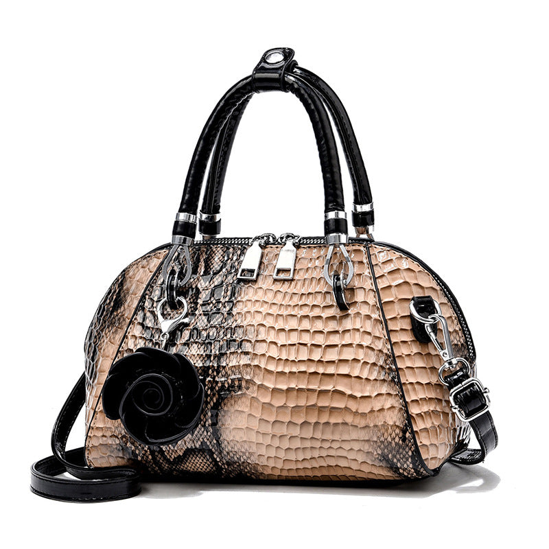 Women's Crocodile Pattern Shell Bag