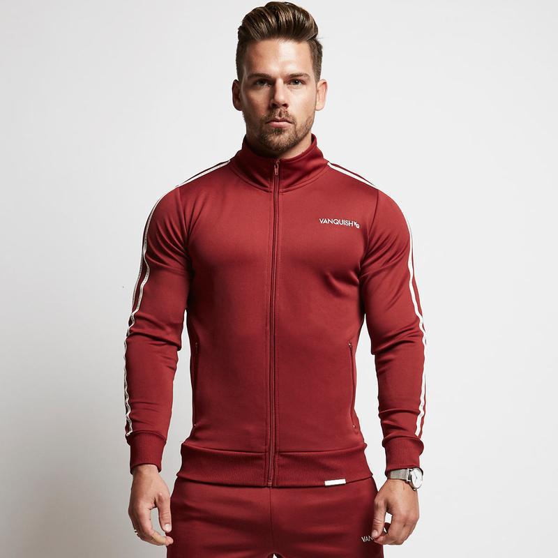 Striped Jacket Slim-fit Running Sports Sweatshirt Men's Sportswear