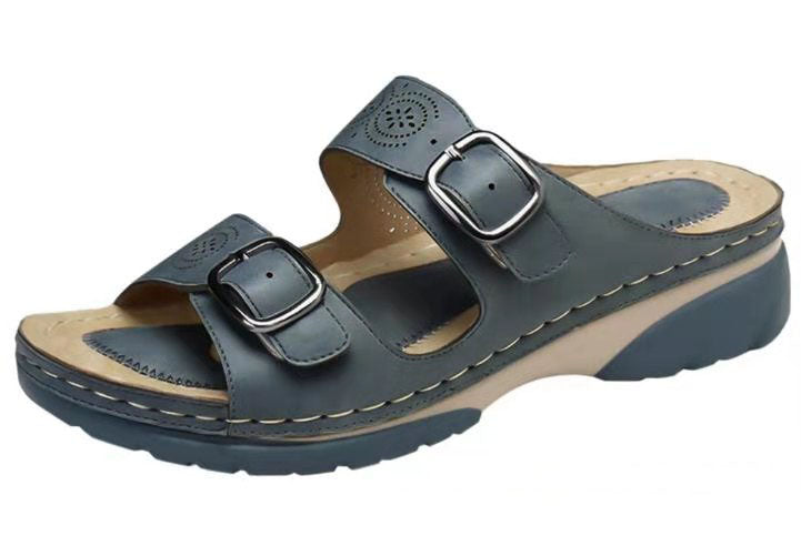 Buckle Wedge Sandals