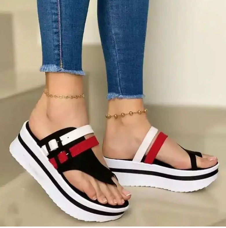 Schone Sandalen Mit Dreifarbigem Design Sandals