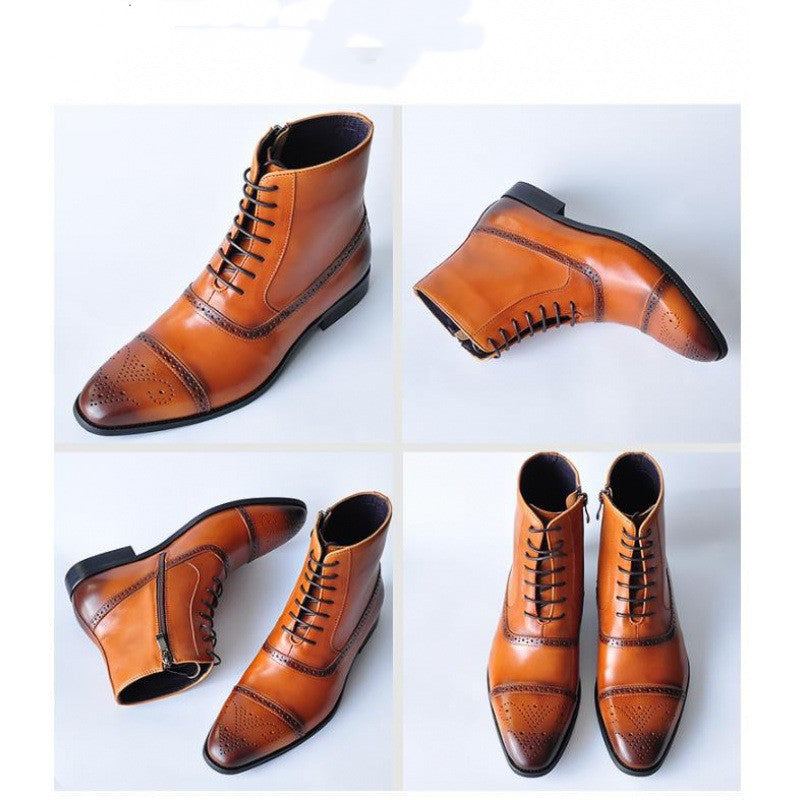 Men's Vintage Style Plush Lined Boots