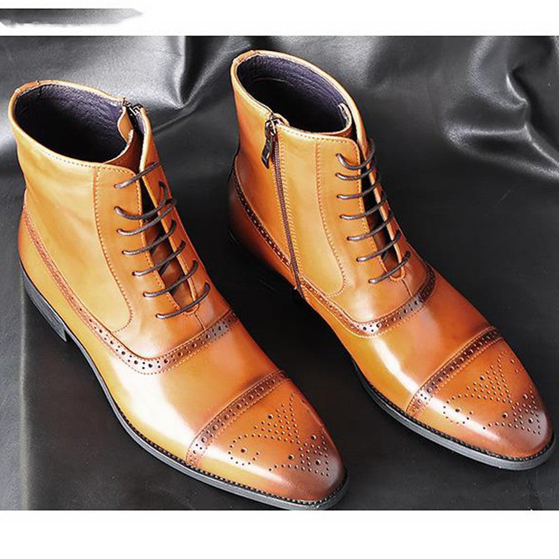 Men's Vintage Style Plush Lined Boots