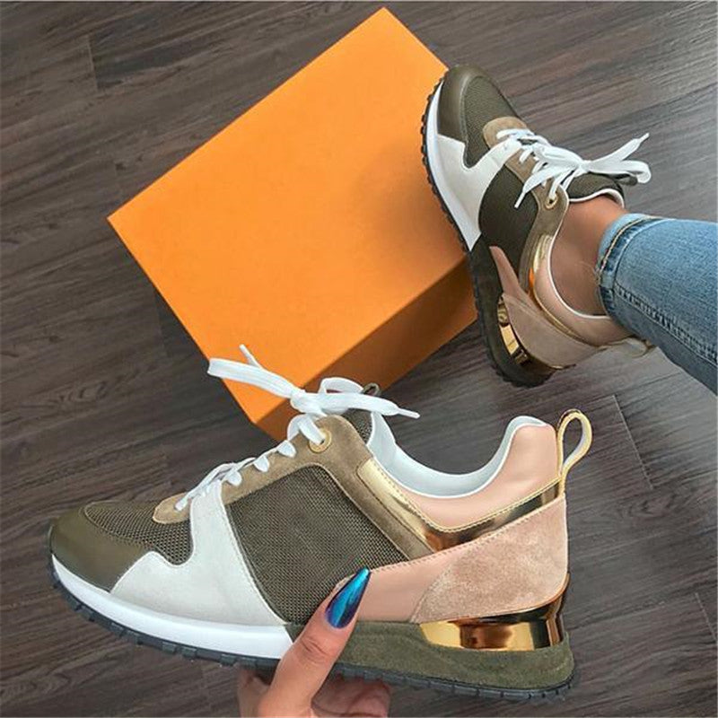 Women's Colorblock Flat Sports Sneakers