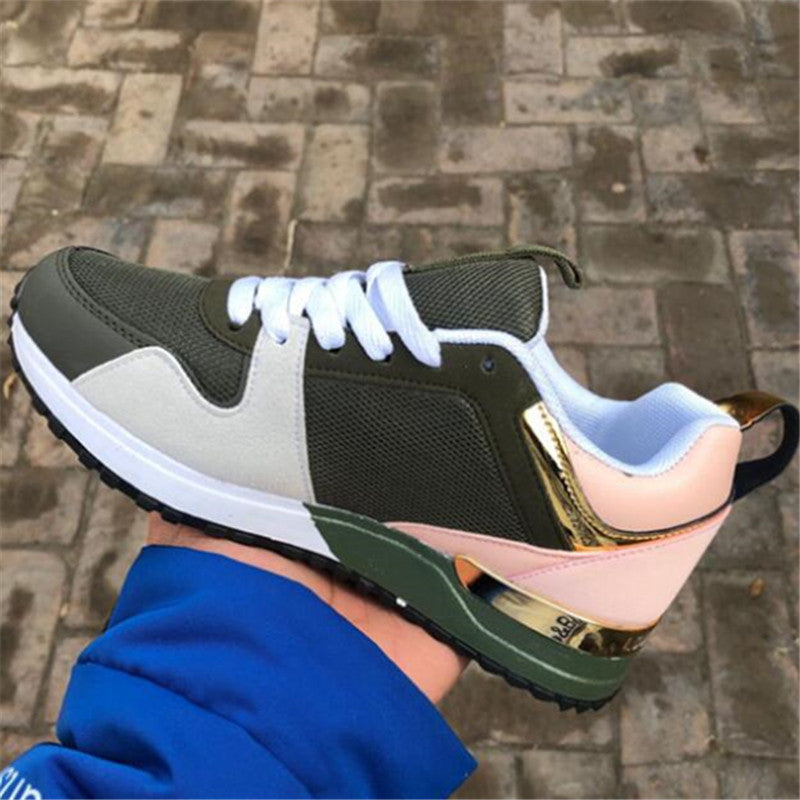 Women's Colorblock Flat Sports Sneakers
