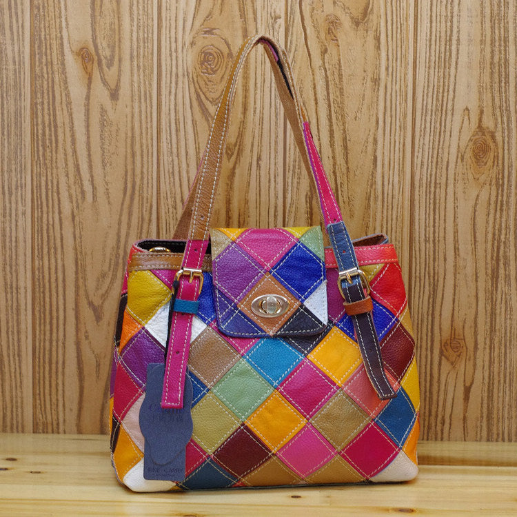 Cowhide Leather Handmade Single-shoulder Messenger Bag See size chart under “more details”