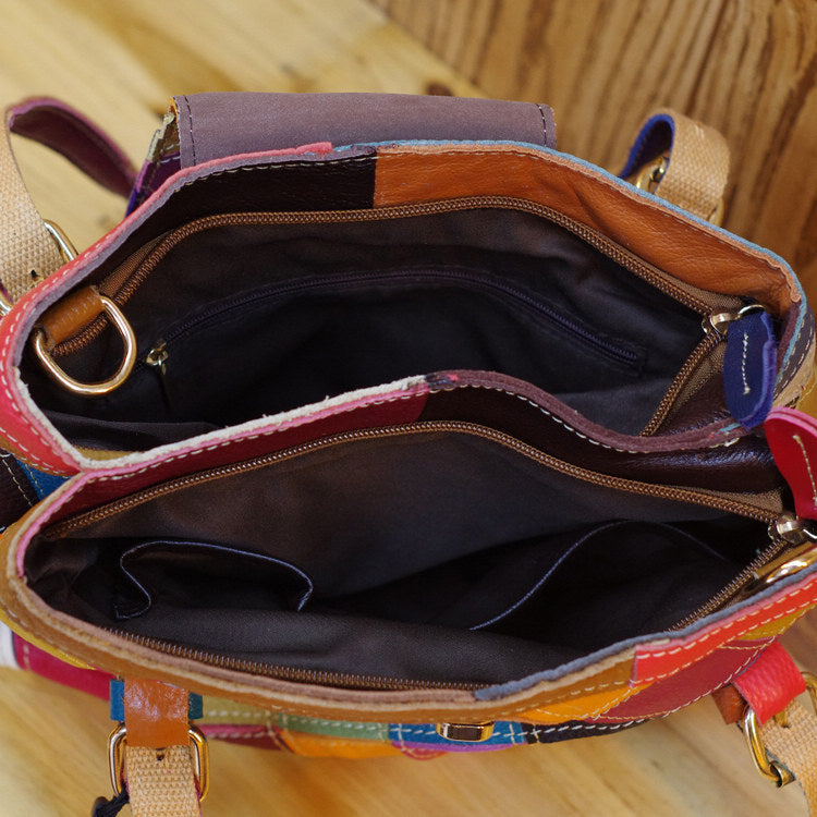 Cowhide Leather Handmade Single-shoulder Messenger Bag See size chart under “more details”