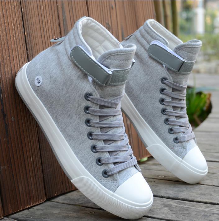 Men's High-top Canvas Shoes Trendy Single Shoes