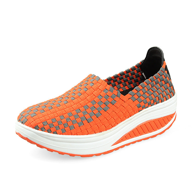 Women's Woven Platform Rocking Shoes