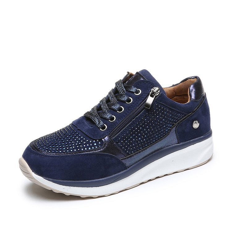 Women's Rhinestone Embellished Lug Sole Sneakers
