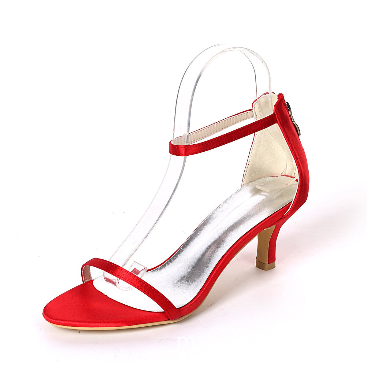 Women's Satin-Colored One-Strap Sandals