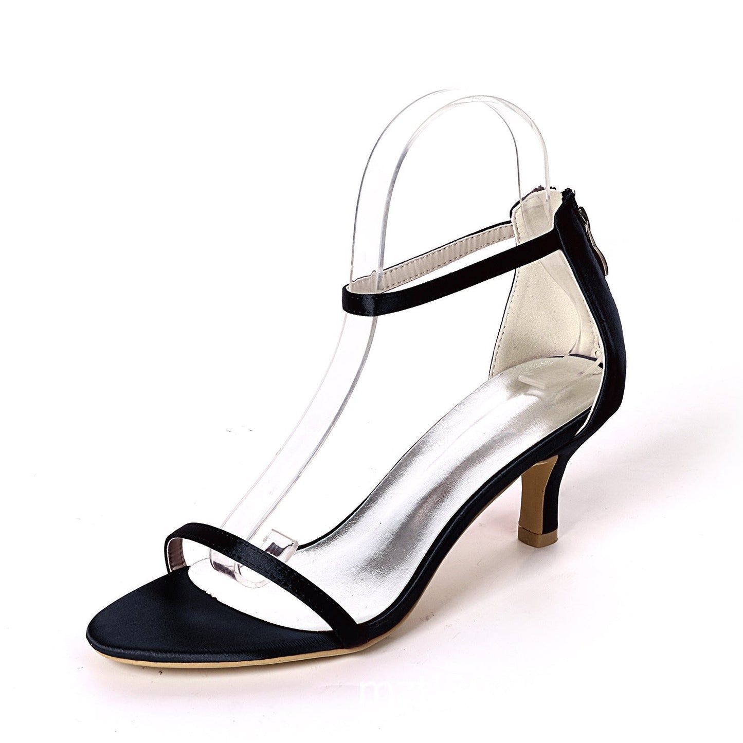 Women's Satin-Colored One-Strap Sandals