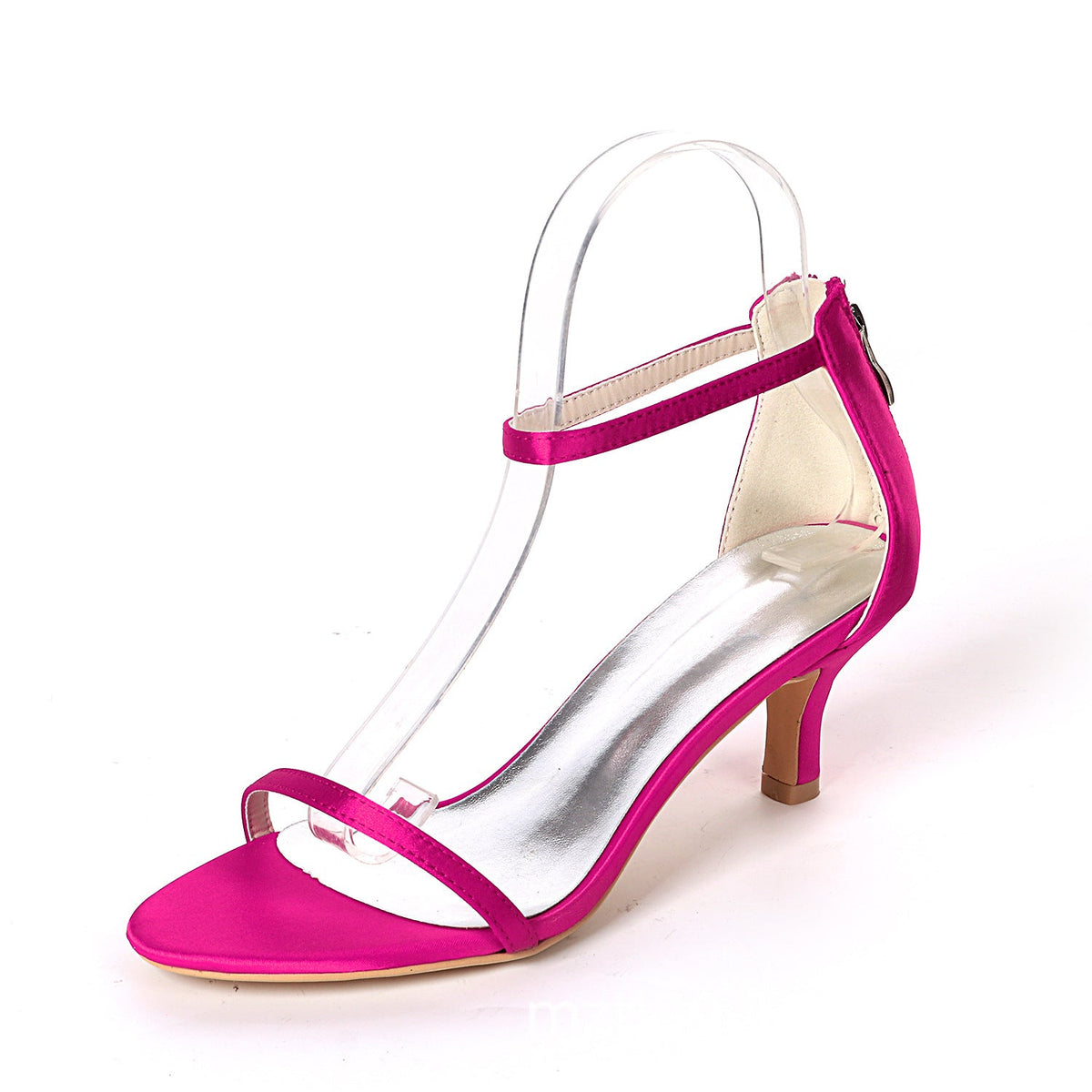 Women's Satin-Colored One-Strap Sandals