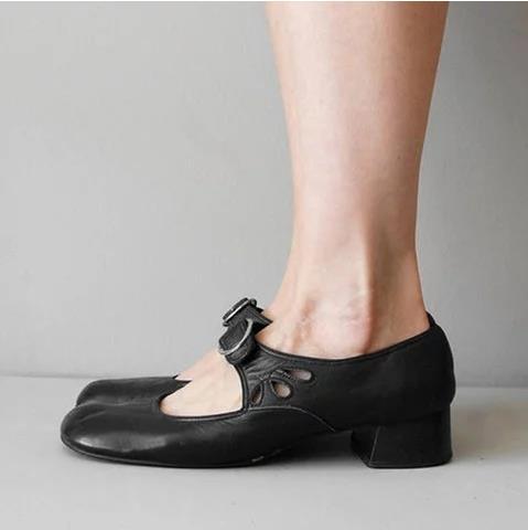 Women's Mary Jane Block Heel Shoes