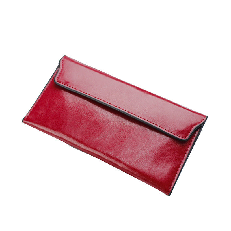 Genuine Leather Long Wallet
