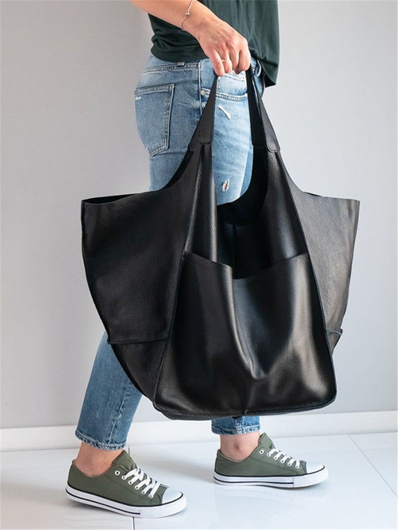Simple Large Soft Tote Bag Handbag