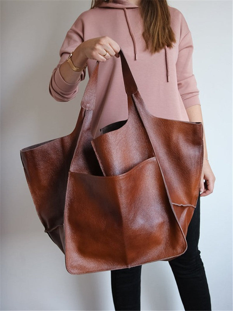 Simple Large Soft Tote Bag Handbag