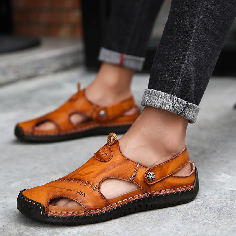 Men's Genuine Leather Roman Sandals