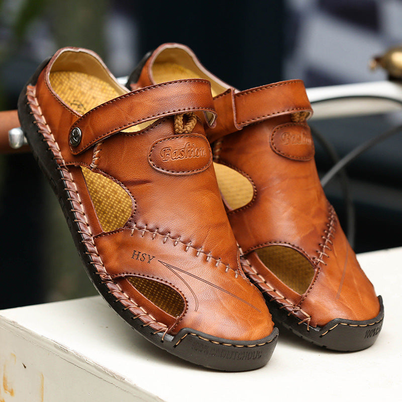 Men's Genuine Leather Roman Sandals
