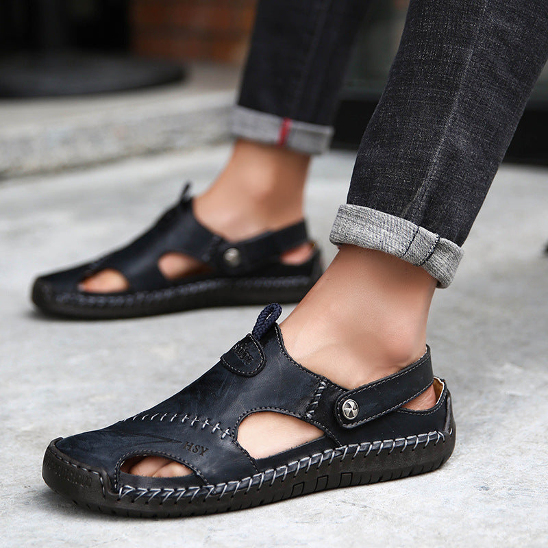 Men's Genuine Leather Roman Sandals