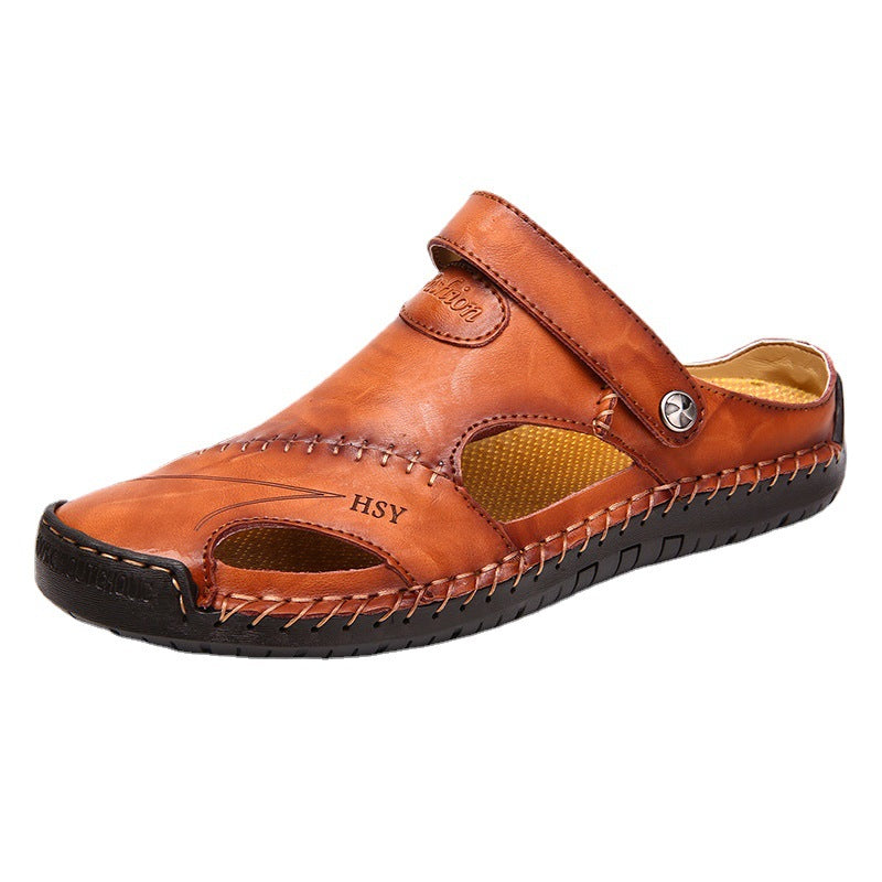 Men's Genuine Leather Roman Sandals