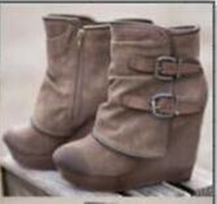 Women's Long-Tube Wedge Boots