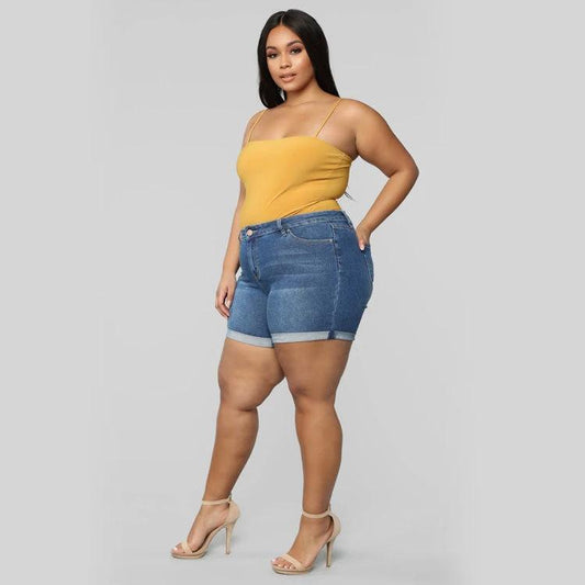 Women'S Plus Size Stretch Denim Shorts