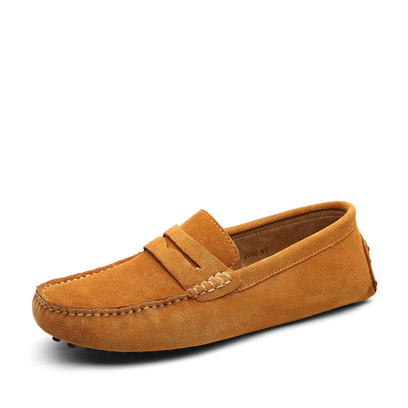 Men's Suede Leather Beanie Flats
