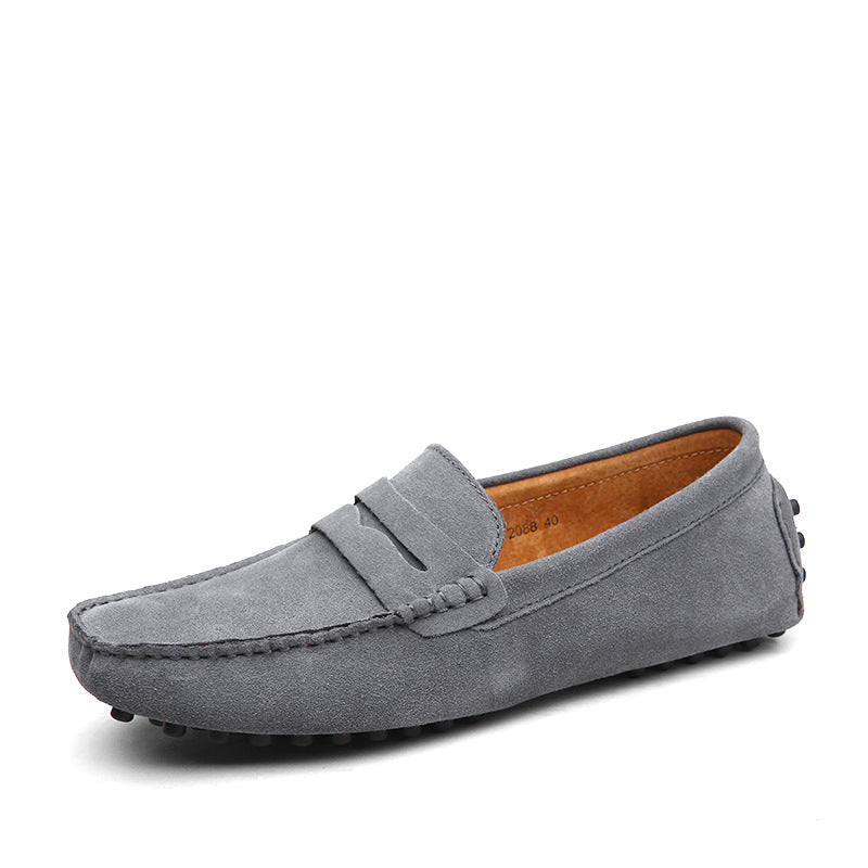 Men's Suede Leather Beanie Flats