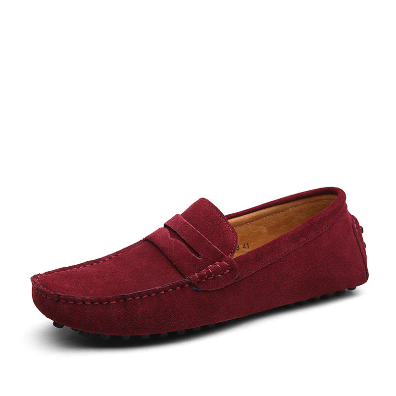 Men's Suede Leather Beanie Flats