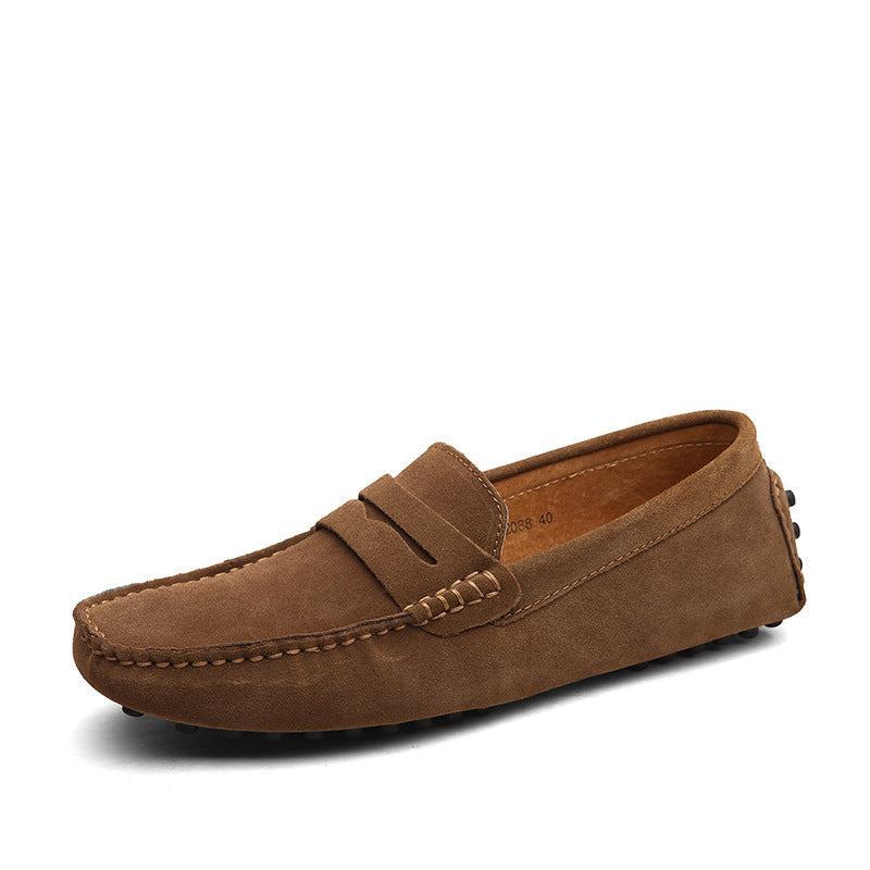 Men's Suede Leather Beanie Flats
