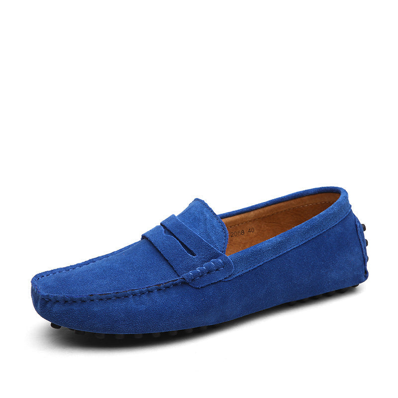 Men's Suede Leather Beanie Flats