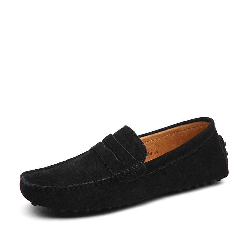 Men's Suede Leather Beanie Flats