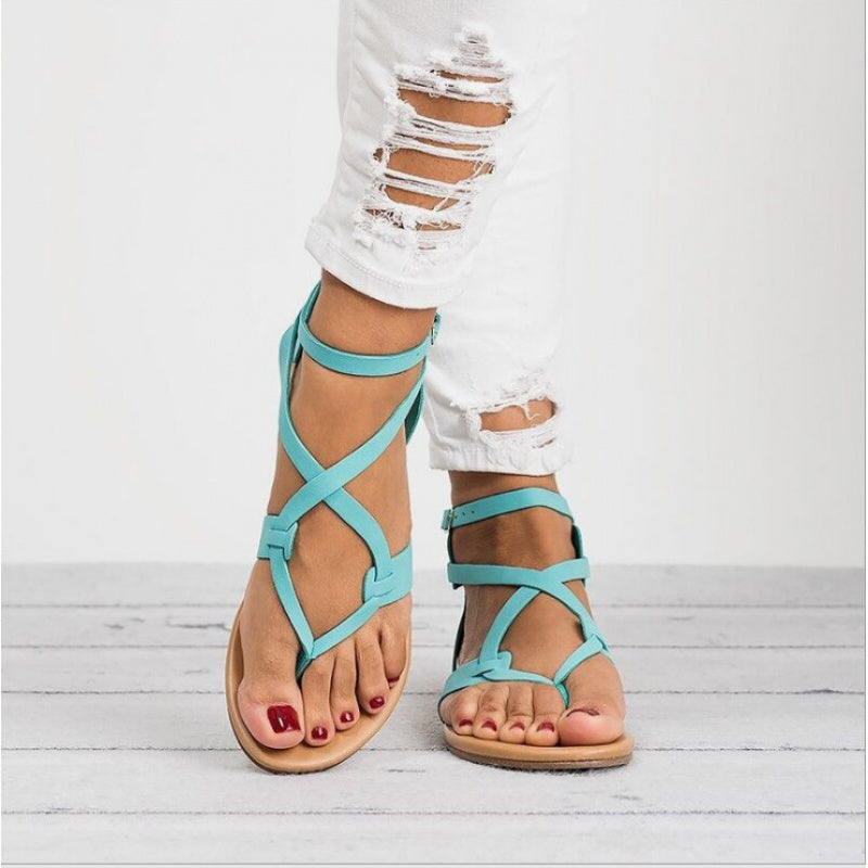 Women's Thin Belt Clip Flat Loafers