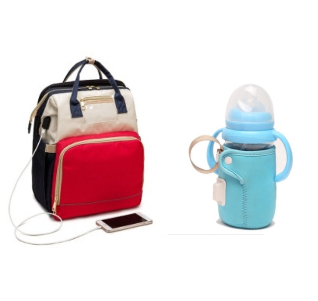 USB Charging Mommy Bed Backpack
