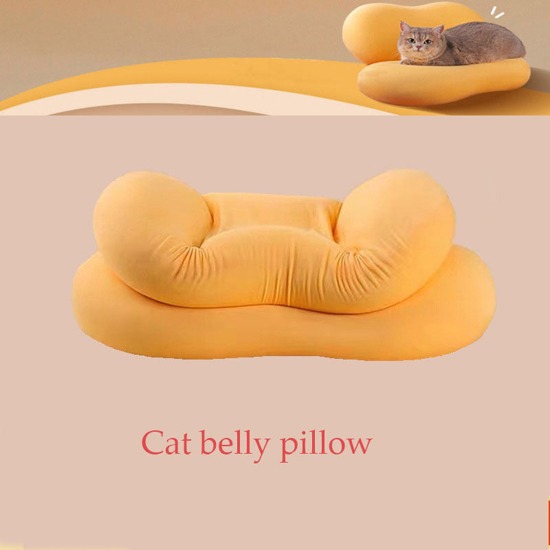 Cat Belly Pillow Memory Cushion Deep Sleep Addiction 3D Neck Pillow Washable Polyester Pillowcase Cover Travel Pillows Neck