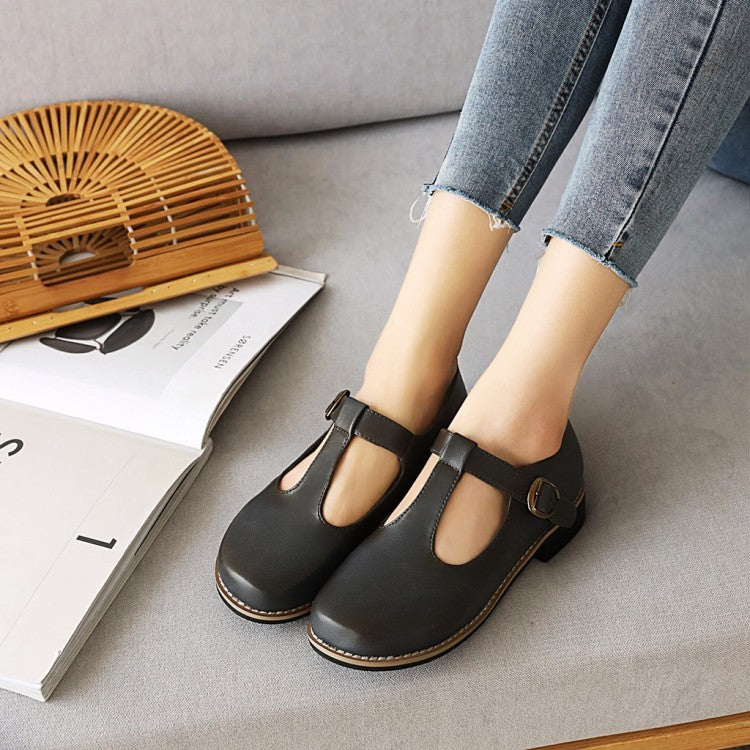 Women's Round-Toe Mary Jane Flats
