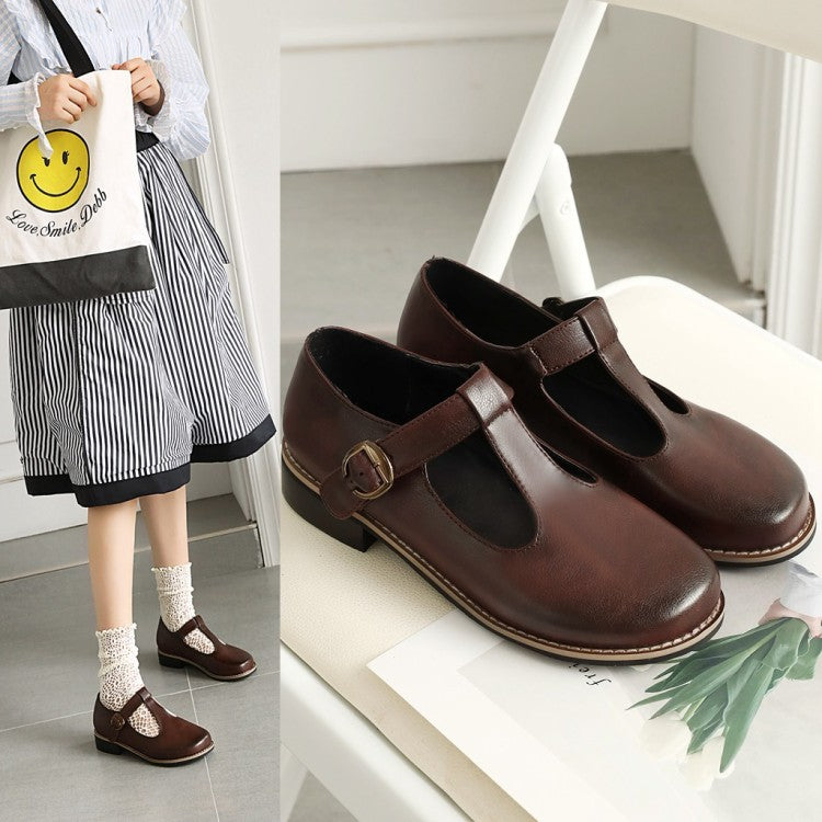 Women's Round-Toe Mary Jane Flats