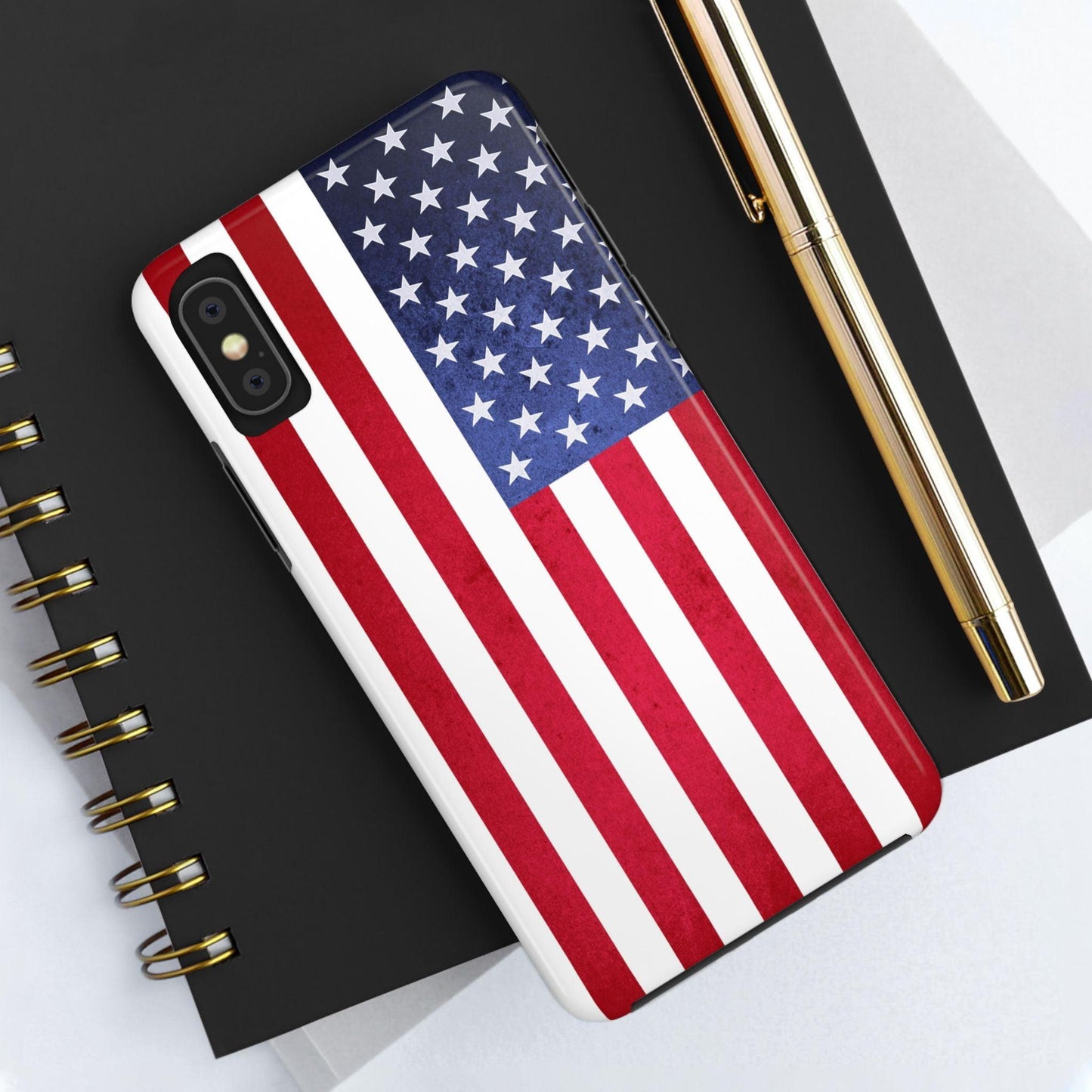 USA Flag Printed Tough Phone Cases