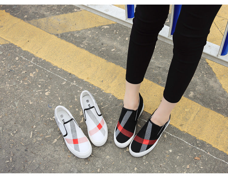 Women's high-top canvas shoes