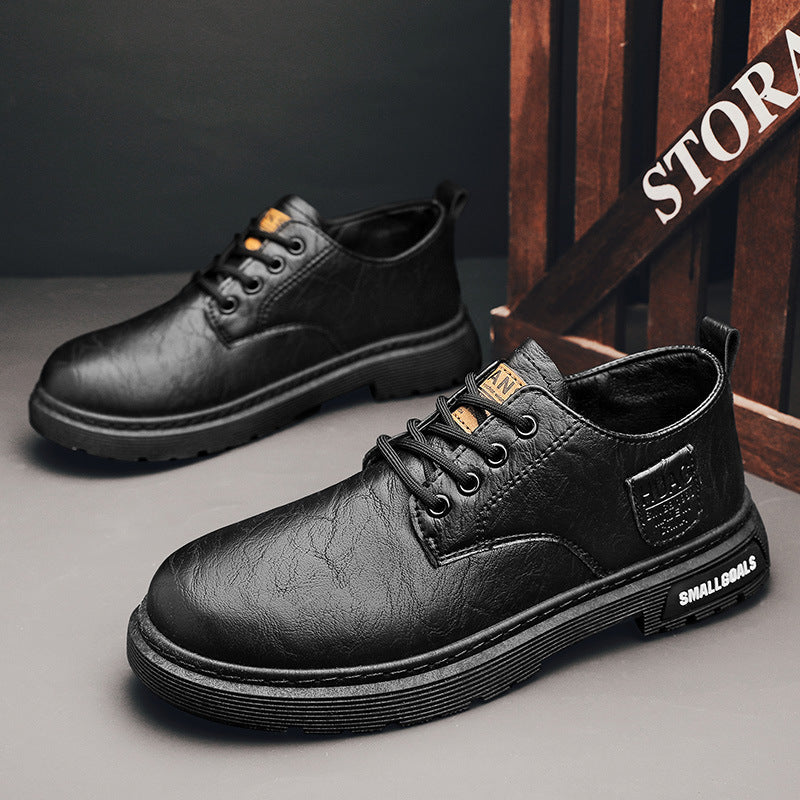 Men's Leather Low-Top Casual Boots