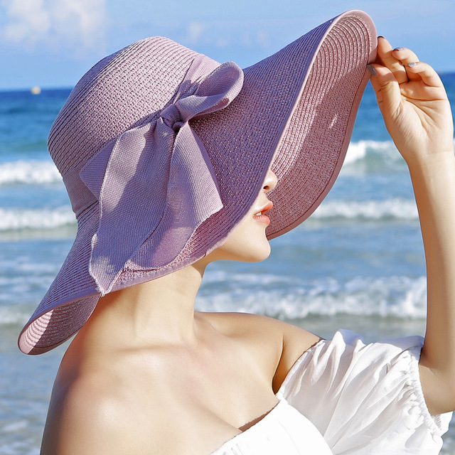 Sombrero de paja de verano para mujer