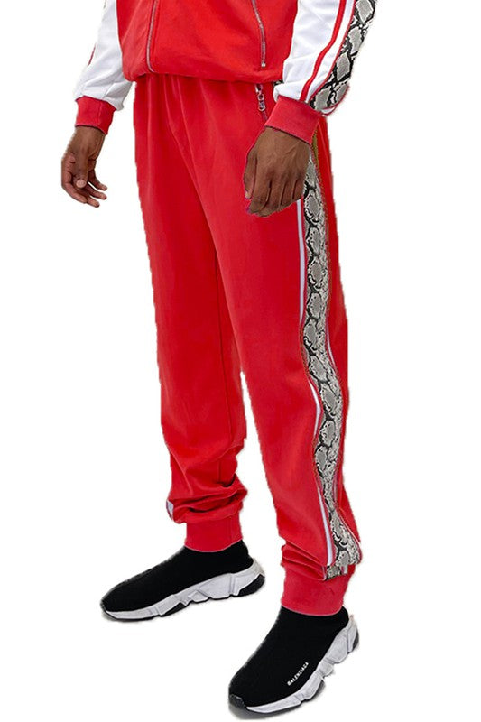 Pantalones deportivos Weiv para hombre con cinta de serpiente lateral
