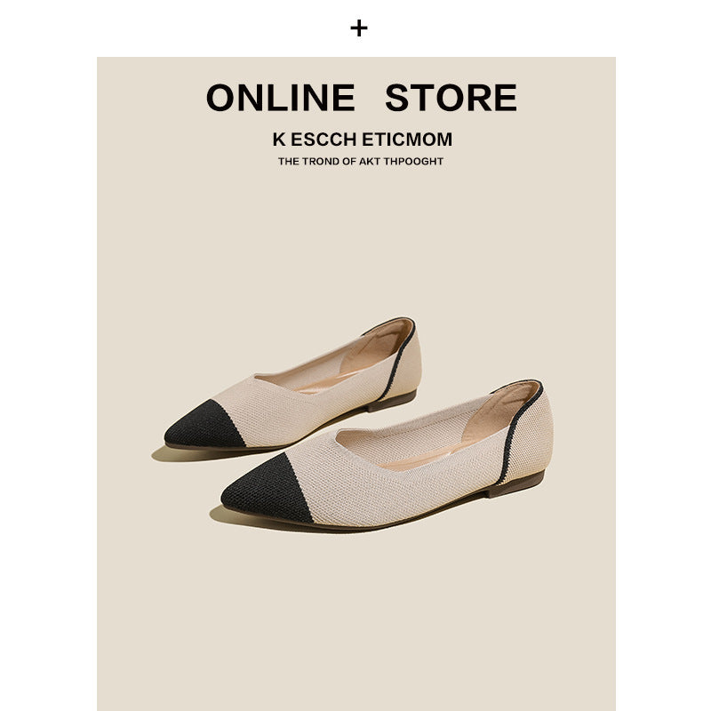 Women's Pointed-Toe Color Matching Flats