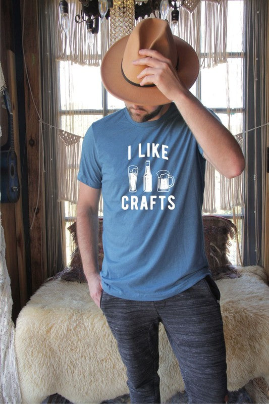 Camiseta con cuello redondo suave "I Like Crafts Beer"