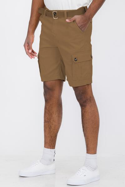 Weiv Pantalones Cortos Cargo para Hombre con Cinturón