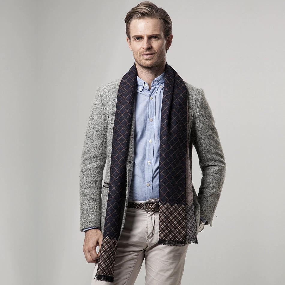Classic Plaid Casual Warm Scarf For Men