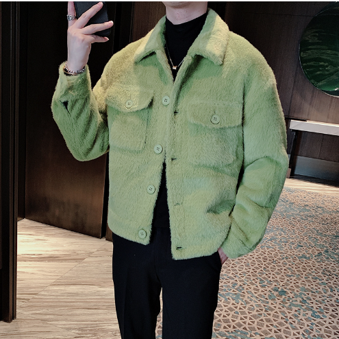 Winter Outdoor Faux Fur PU Leather Jacket Coat
