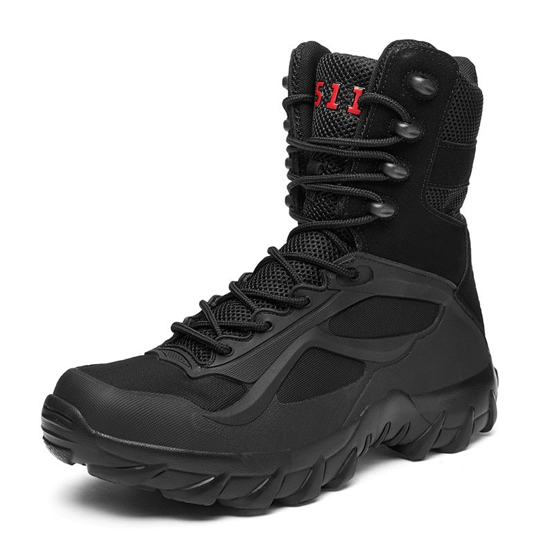 Men's Extended-Size High-Top Military Boots