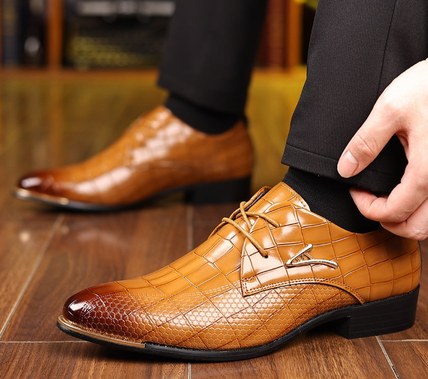 Men's Pointed-Toe Formal Dress Shoes