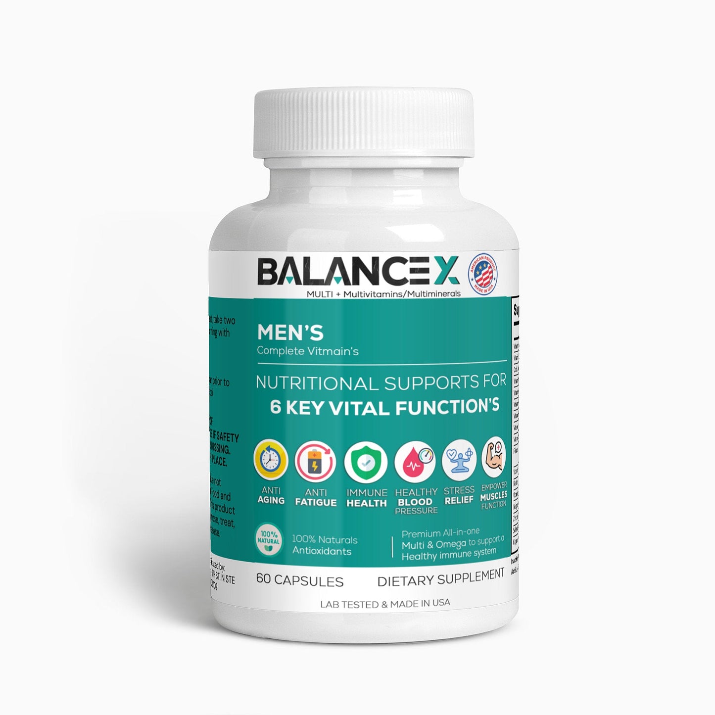 Men's Complete Supplement Tablet with Vitamins 60 count - Clearance Sale